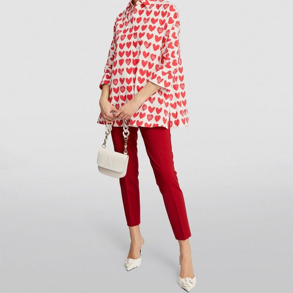 MaxMara Calamo Heart Print Shirt - Picture 1 of 6